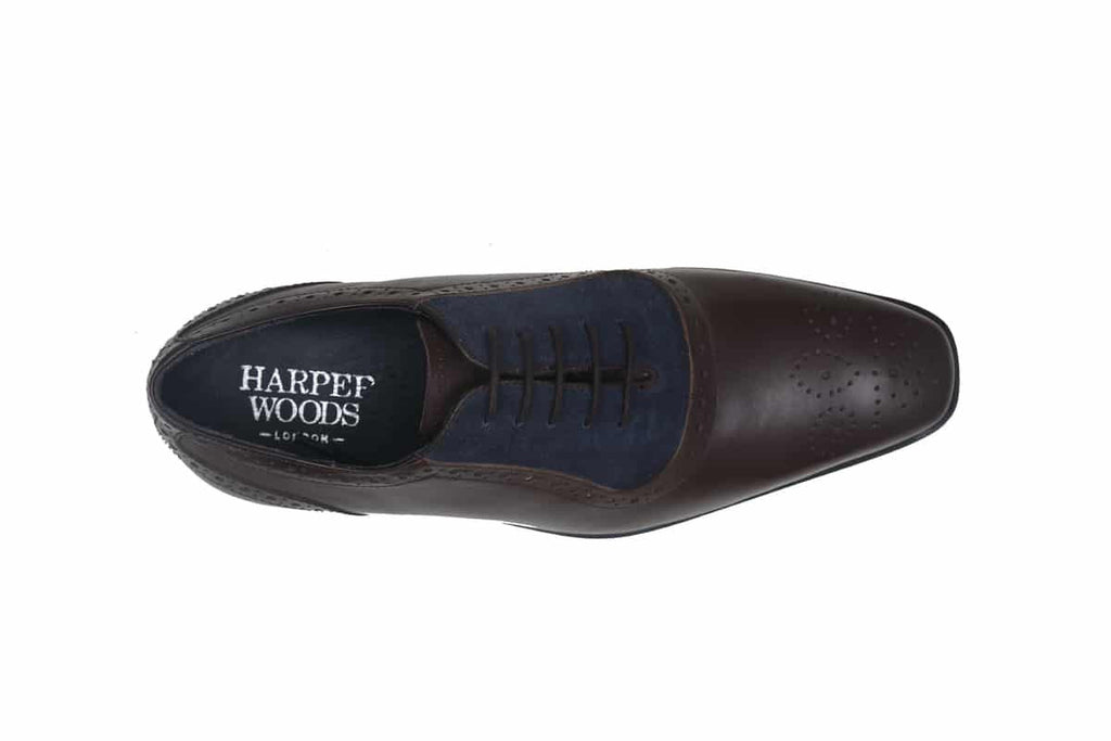 Blue Harpers Multi Color Office Genuine Leather Formal Shoes