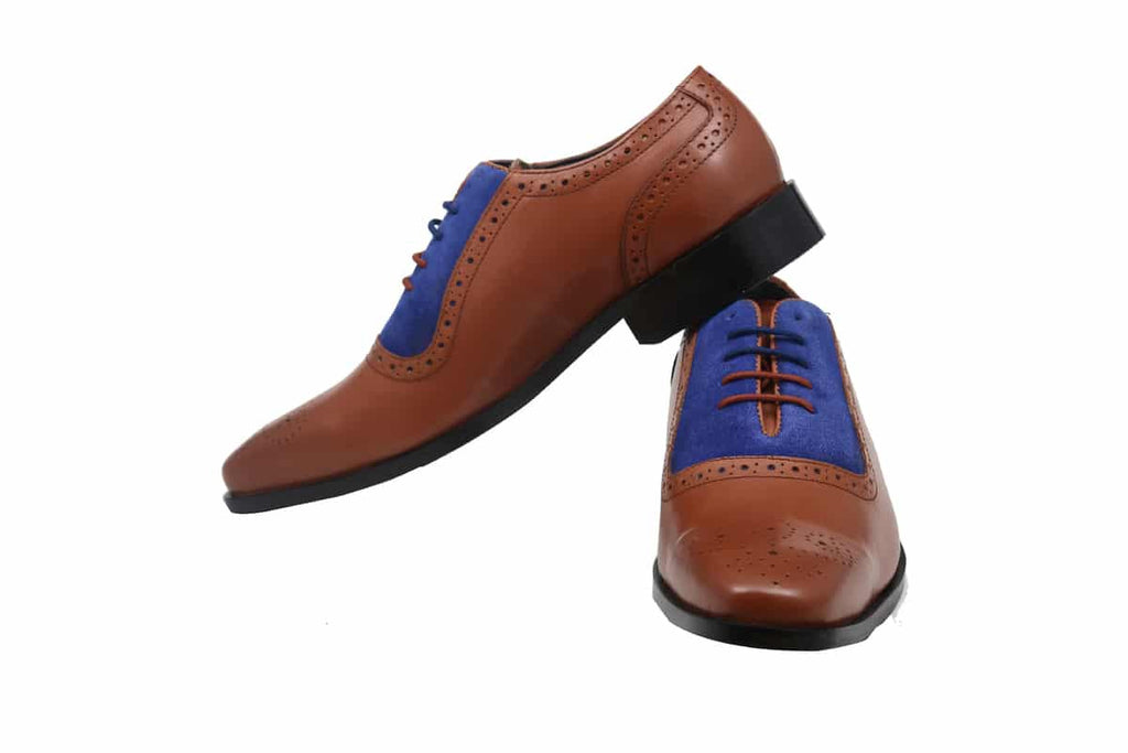 Blue Harpers Multi Color Office Genuine Leather Formal Shoes