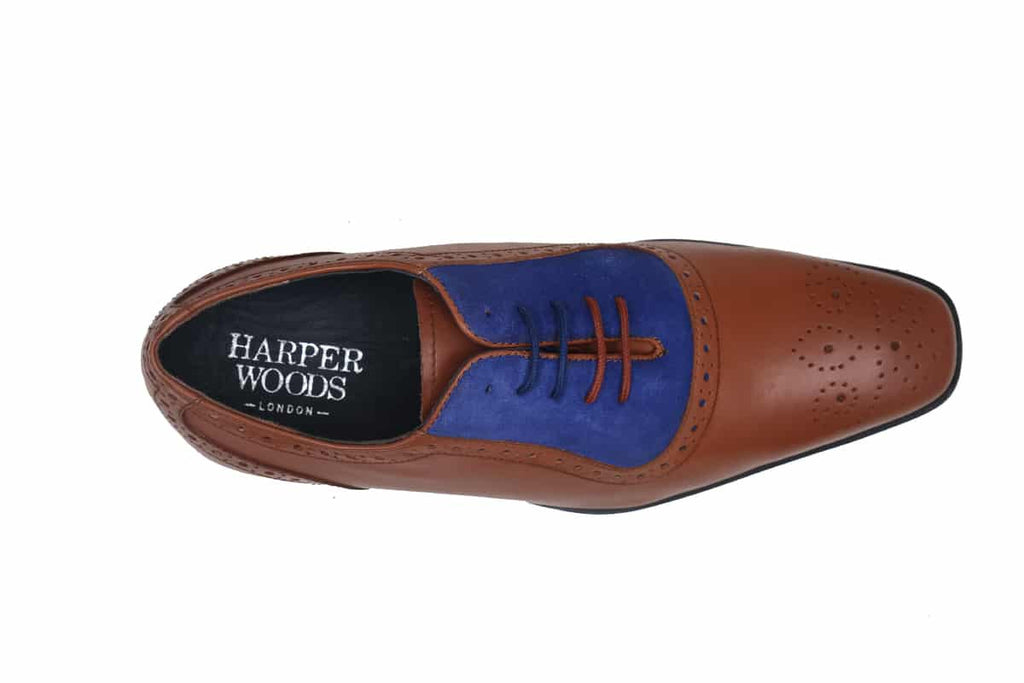 Blue Harpers Multi Color Office Genuine Leather Formal Shoes