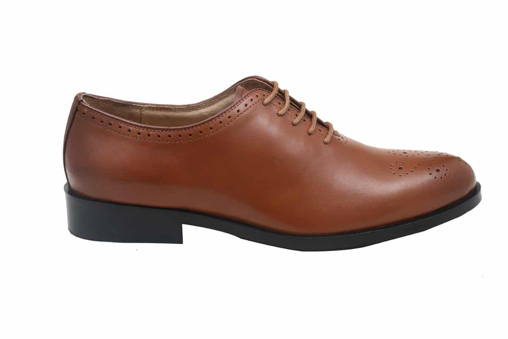 Blue Harpers Tan Office Genuine Leather Formal Shoes