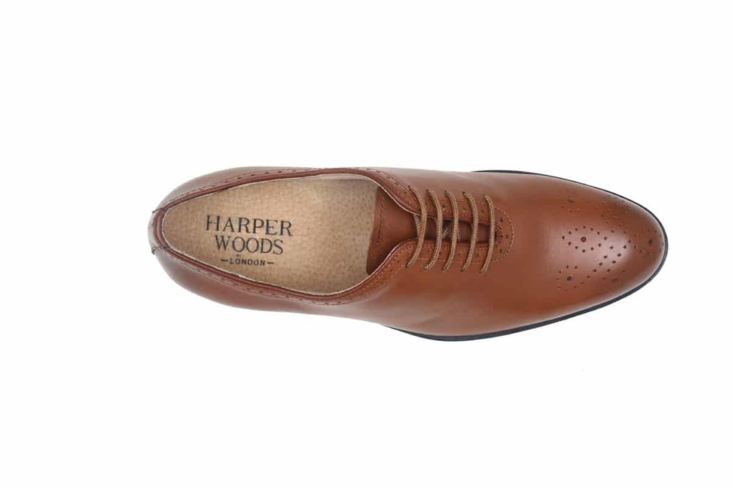 Blue Harpers Tan Office Genuine Leather Formal Shoes