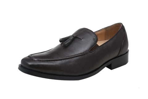 Blue Harpers Brown Slip On Genuine Leather Formal Shoes