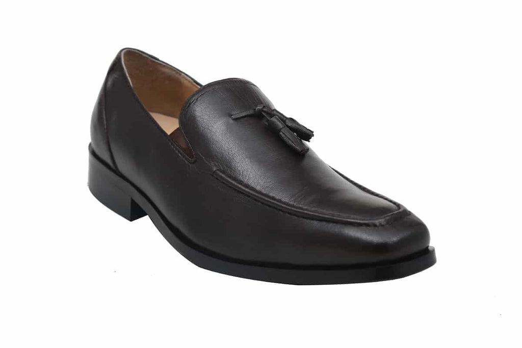 Blue Harpers Brown Slip On Genuine Leather Formal Shoes