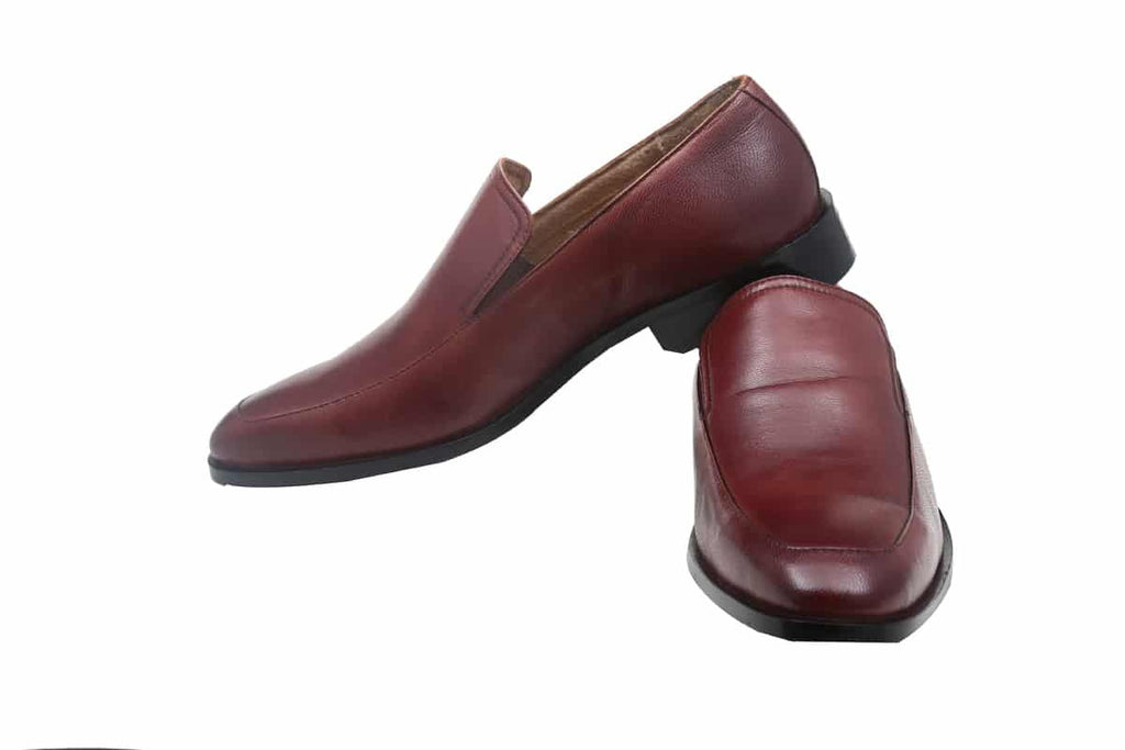 Blue Harpers Maroon Slip On Genuine Leather Formal Shoes