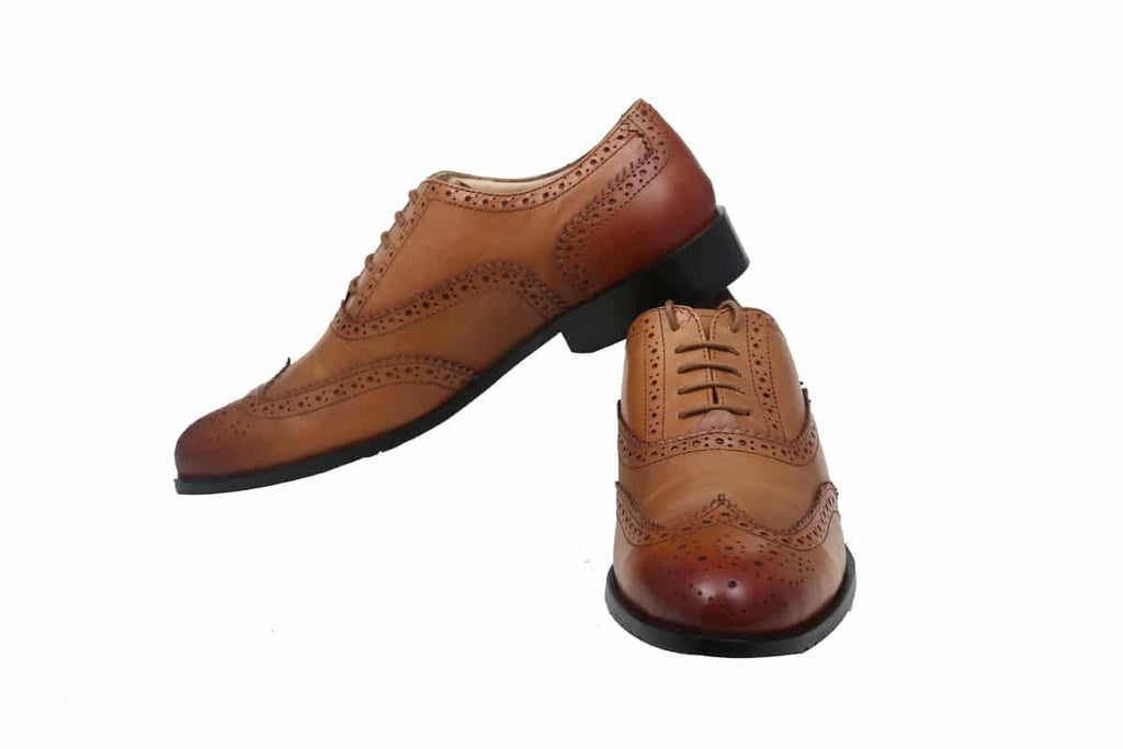 Blue Harpers Tan Office Genuine Leather Formal Shoes