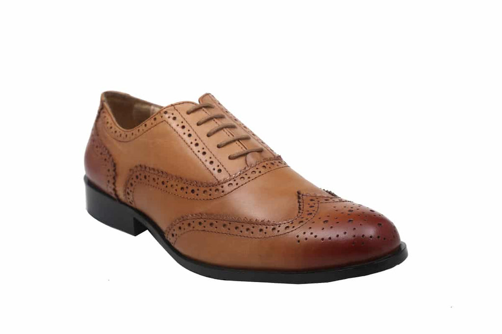 Blue Harpers Tan Office Genuine Leather Formal Shoes