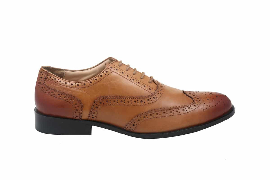 Blue Harpers Tan Office Genuine Leather Formal Shoes