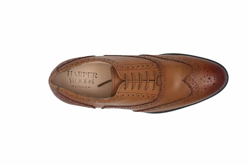 Blue Harpers Tan Office Genuine Leather Formal Shoes