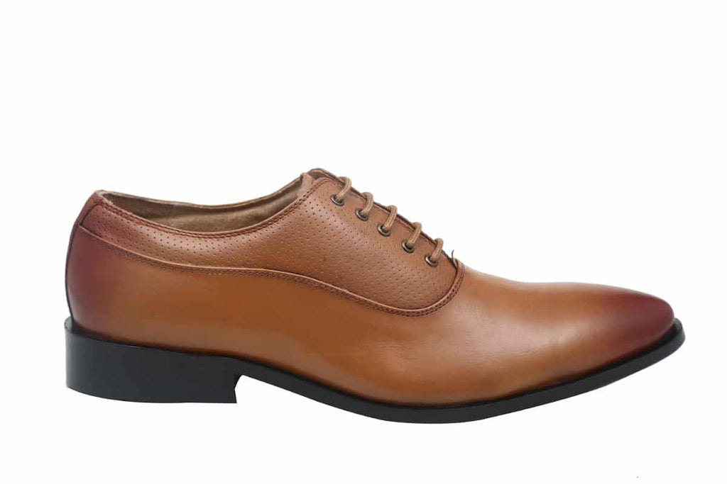 Blue Harpers Tan Office Genuine Leather Formal Shoes