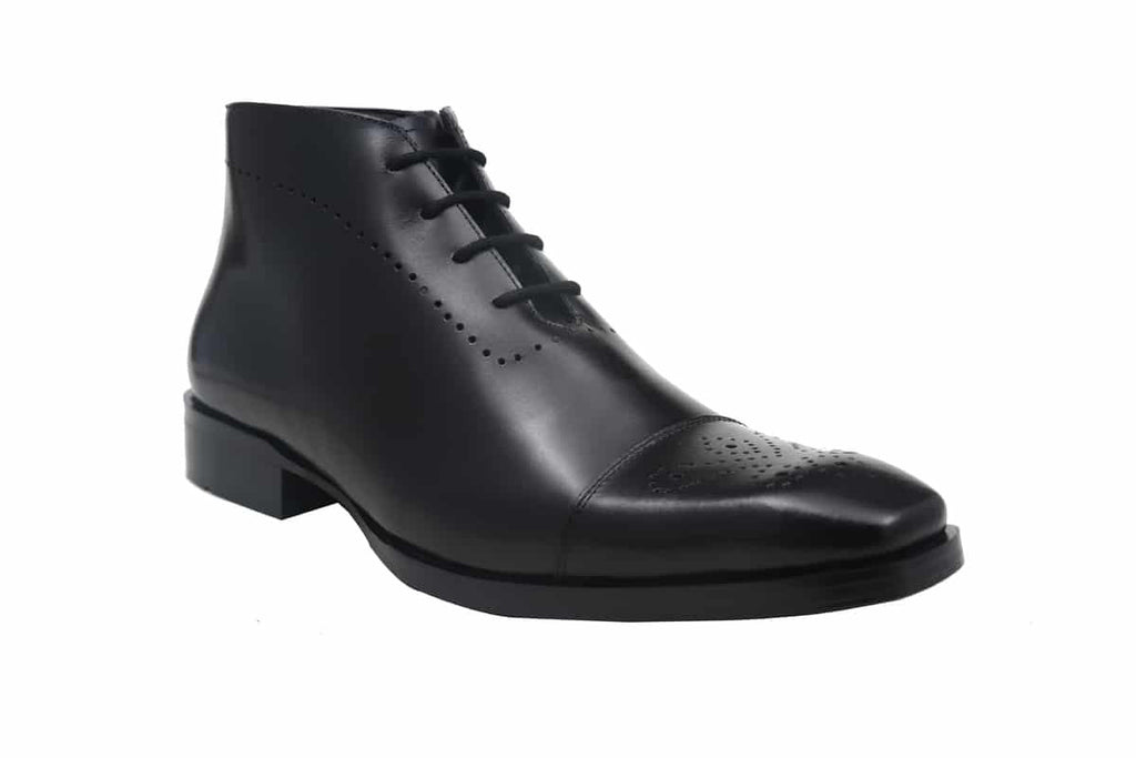 Blue Harpers Black Office Genuine Leather Formal Shoes