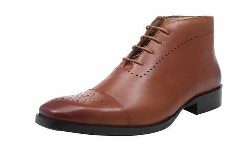 Blue Harpers Tan Office Genuine Leather Formal Shoes