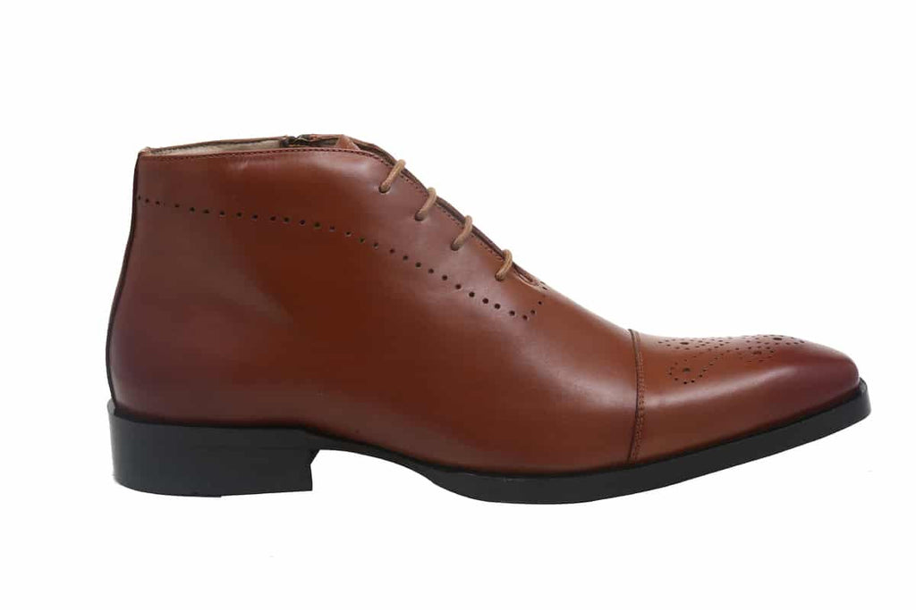 Blue Harpers Tan Office Genuine Leather Formal Shoes