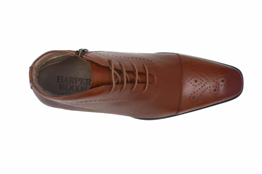 Blue Harpers Tan Office Genuine Leather Formal Shoes